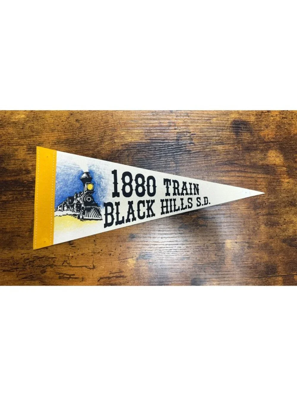 Vintage 1880 Train Black Hills, S.D. pennant